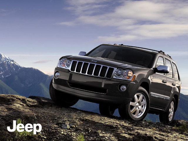 Jeep parked rocky mountain top free wallpaper - medium preview image