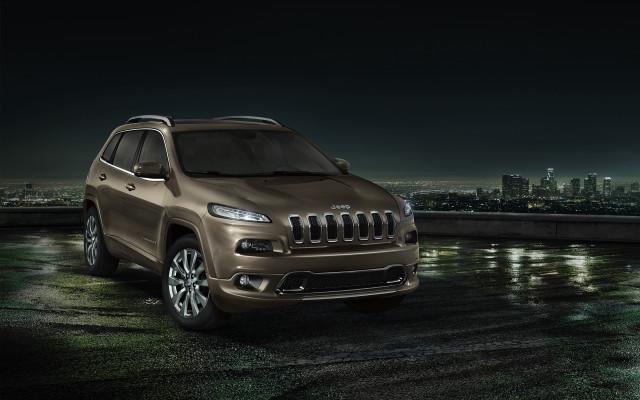 Brown jeep roof night city free wallpaper - medium preview image