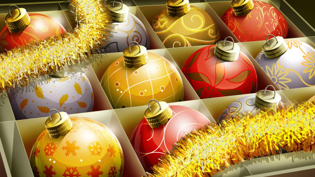 Ornamental christmas ornaments floral lamp free wallpaper - medium preview image