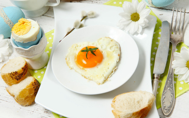 Eggs toast flower food photography free wallpaper - medium preview image