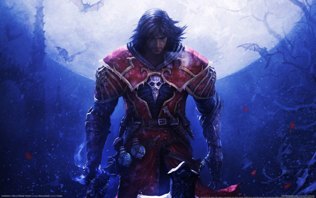 Red warrior full moon sword free wallpaper - medium preview image