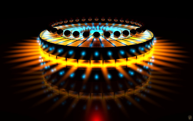 Colorful circular object holography red free wallpaper - medium preview image