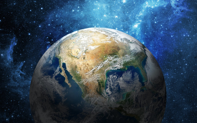 Earth space stars blue sky free wallpaper - medium preview image