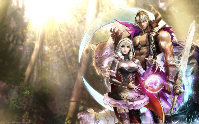 Fantasy armor swords woods light free wallpaper - medium preview image