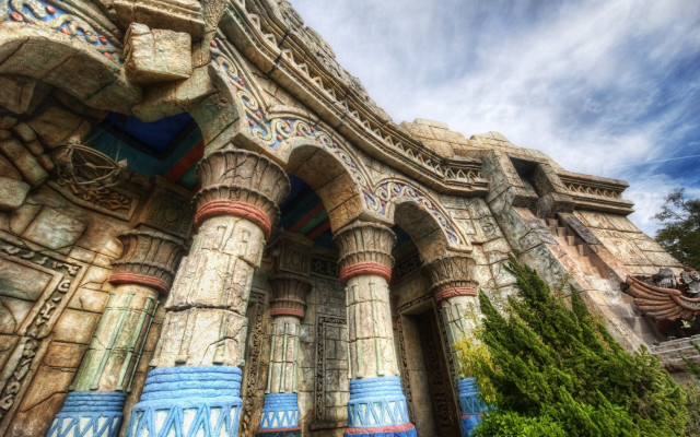 Egyptian east asian fantasy architecture free wallpaper - medium preview image