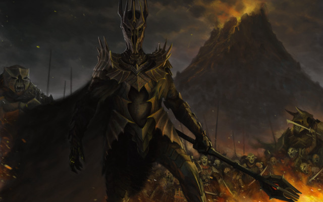 Daryush shokof fantasy mountain fire free wallpaper - medium preview image