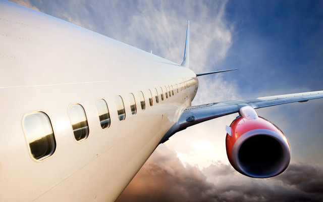 Plane wing clouds blue sky #3 free wallpaper - medium preview image
