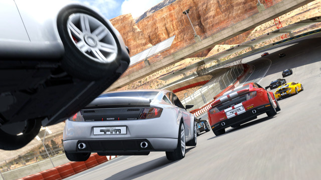 Car bridge road red motion free wallpaper - medium preview image