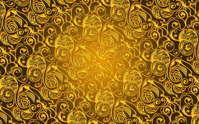 Golden background swirls pattern design free wallpaper - medium preview image