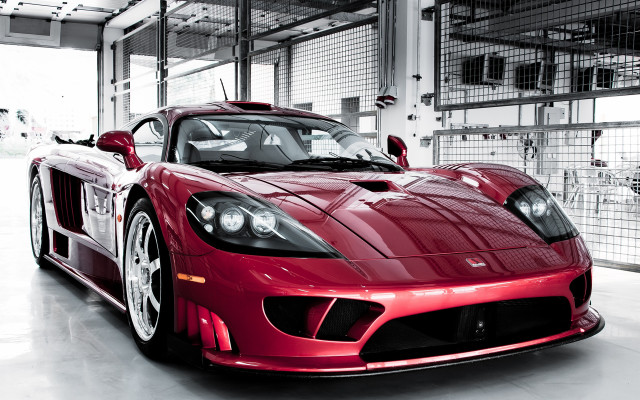 Red sports car garage man #2 free wallpaper - medium preview image