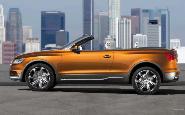 Gold car city skyline digital free wallpaper - medium preview image