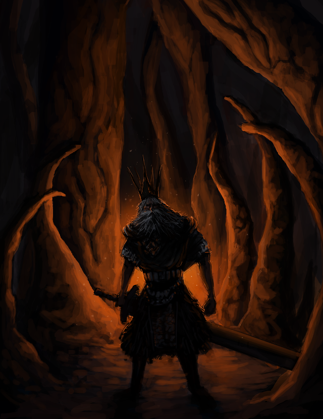 Man cave sword glowing head free wallpaper - medium preview image