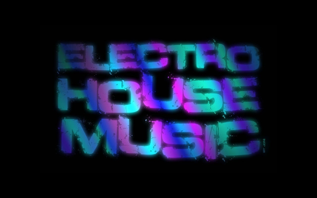 Electro house music neon glowing free wallpaper - medium preview image