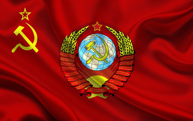 Red flag hammer sickle socialist free wallpaper - medium preview image