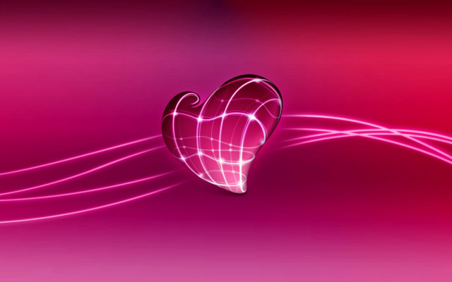 Heart shaped pink background wave free wallpaper - medium preview image