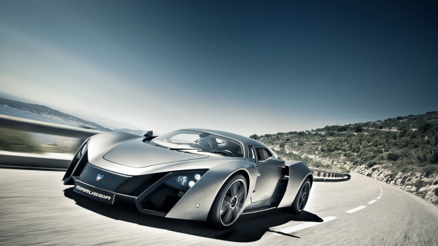 Silver sports car mountain road #3 free wallpaper - medium preview image