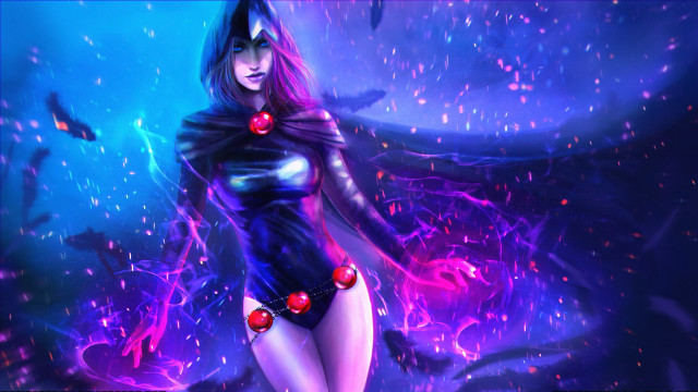 Woman black bodysuit red hearts free wallpaper - medium preview image
