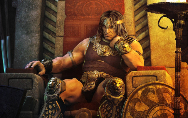 Gladiator sitting sword helmet fantasy free wallpaper - medium preview image