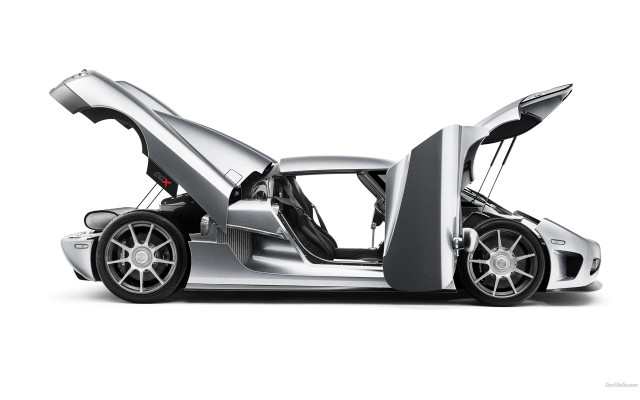 Silver sports car open doors #8 free wallpaper - medium preview image