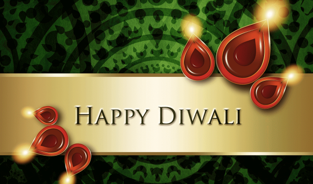 Happy diwali gold ribbon red free wallpaper - medium preview image