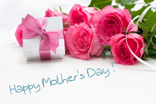 Pink rose gift box mothers free wallpaper - medium preview image