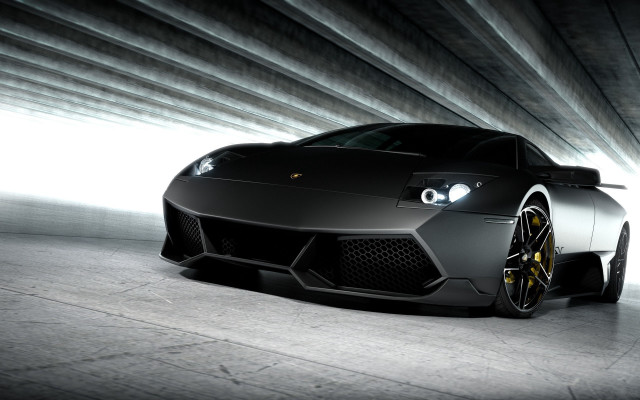 Black sports car tunnel 3d free wallpaper - medium preview image