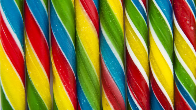 Colorful candy canes water droplets free wallpaper - medium preview image