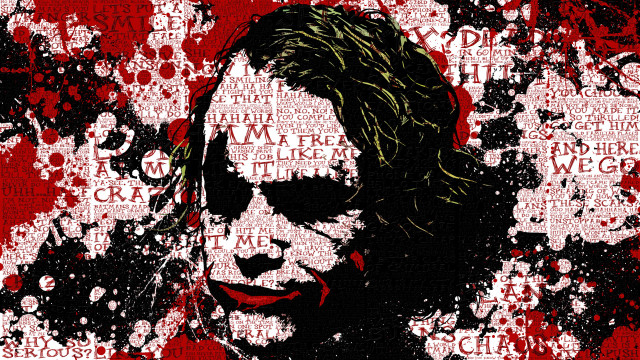 Joker painting red background black #3 free wallpaper - medium preview image