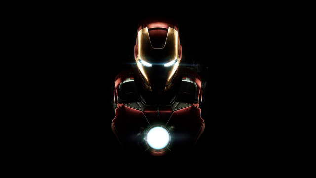 Ironman glowing face dark moon free wallpaper - medium preview image