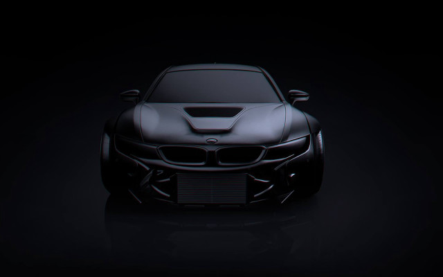 Car reflection dark 3d panfutureism free wallpaper - medium preview image