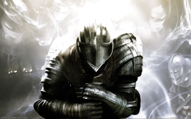 Armor helmet lighting smoke halo free wallpaper - medium preview image
