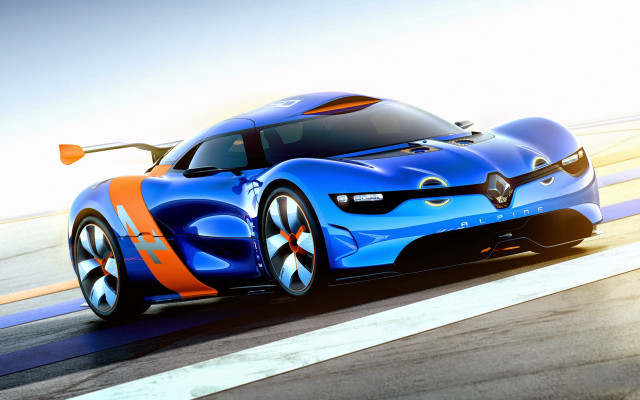 Blue orange sports car track free wallpaper - medium preview image