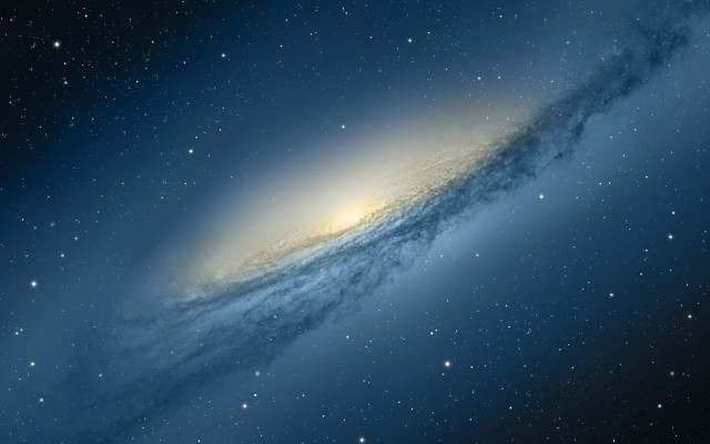 Bright blue galaxy stars aurora free wallpaper - medium preview image