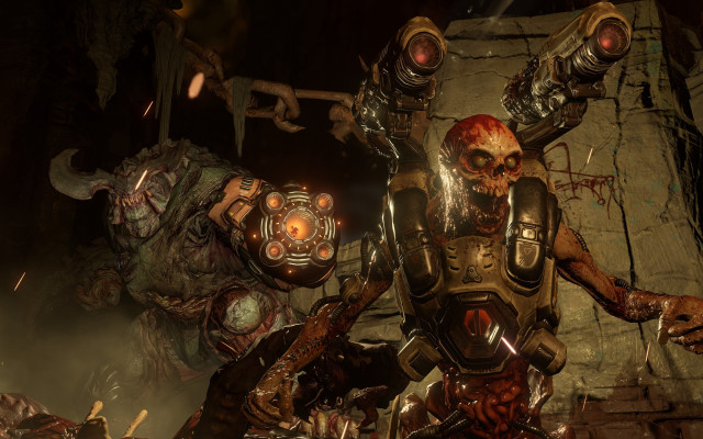 Zombies robot dark room manhunt free wallpaper - medium preview image
