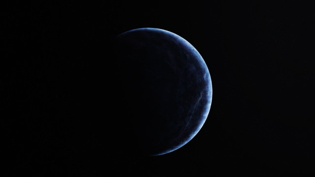 Blue planet night sky space free wallpaper - medium preview image