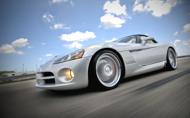 Silver sports car cloudy sky #4 free wallpaper - medium preview image