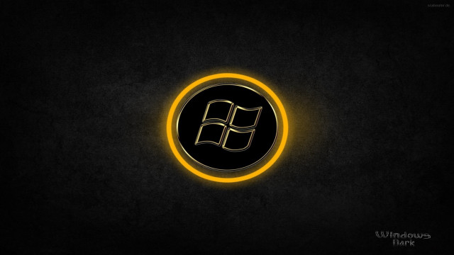 Black yellow circle yellow glow free wallpaper - medium preview image