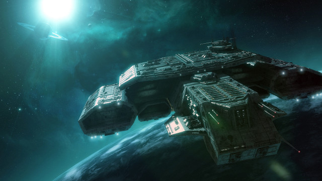 Space station planet bright light #2 free wallpaper - medium preview image