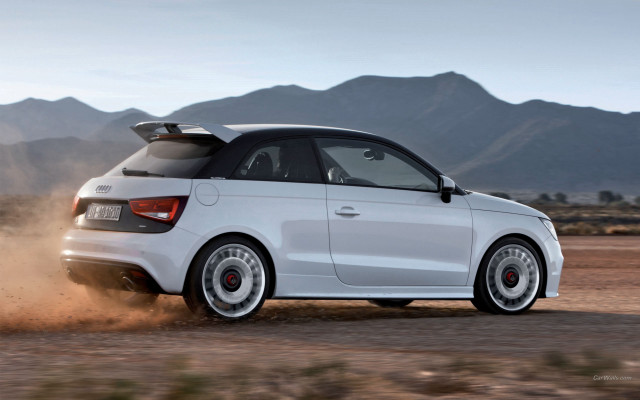 White car desert road mountains free wallpaper - medium preview image