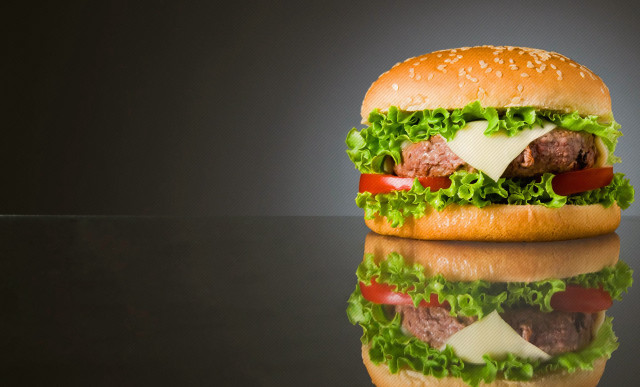 Hamburger lettuce tomato cheese table free wallpaper - medium preview image