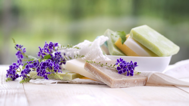 Bowl soap flowers table florianne free wallpaper - medium preview image