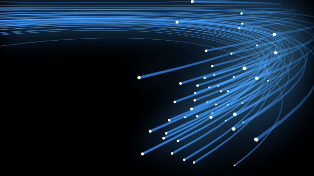 Blue abstract lines dots cable free wallpaper - medium preview image