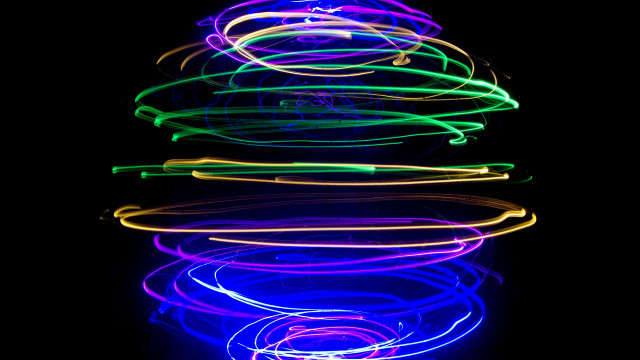 Neon lights dark hologram glowing free wallpaper - medium preview image