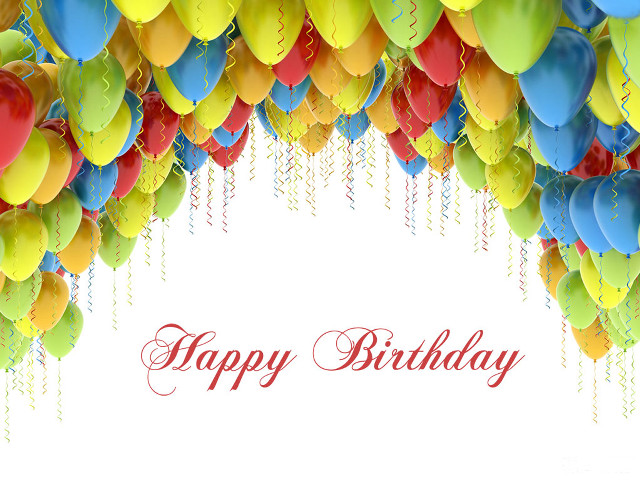 Balloons happy birthday white background #2 free wallpaper - medium preview image