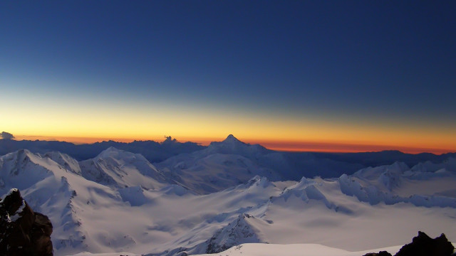 Mountain range sunset clouds city #2 free wallpaper - medium preview image