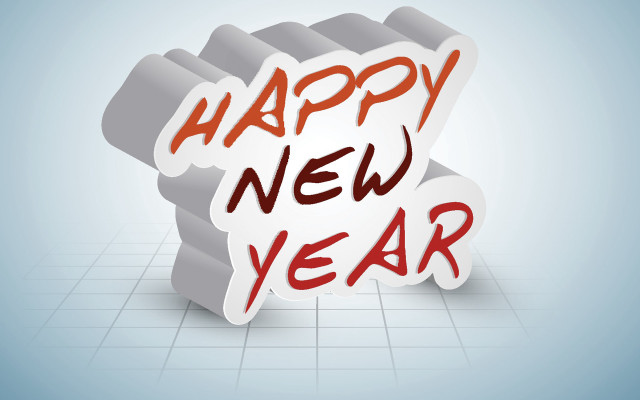 Happy new year paper fist free wallpaper - medium preview image