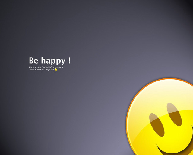 Smiley face happy message be free wallpaper - medium preview image