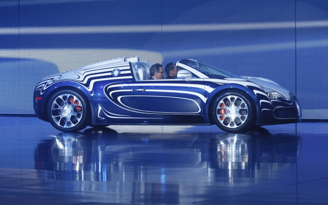 Blue sports car man driver free wallpaper - medium preview image