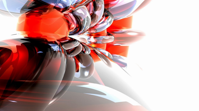 Red white abstract generative raytraced free wallpaper - medium preview image