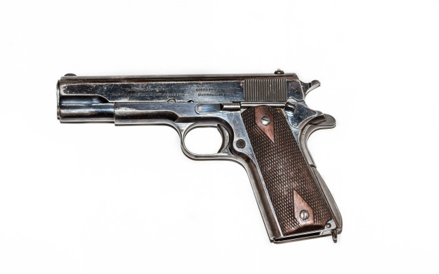 White background black brown gun free wallpaper - medium preview image